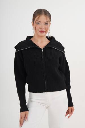 Zip Up Hooded Neck Cardigan - Brand: Lustrin - Women & Kids, Baby Clothes Wholesale - Globality Store