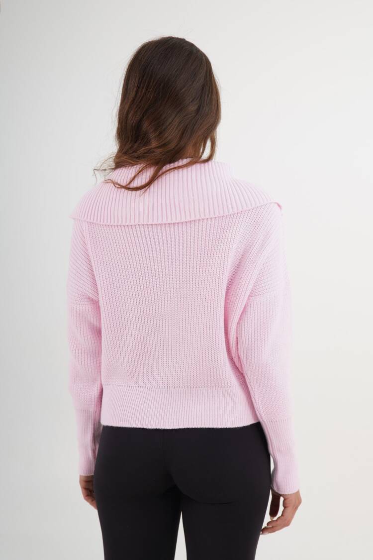 Oversized Fit Hooded Neck Zip Up Cardigan