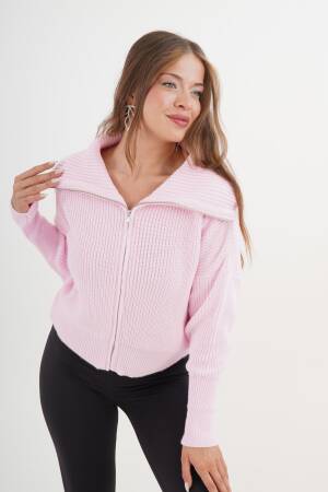 Oversized Fit Hooded Neck Zip Up Cardigan - Brand: Lustrin - Women & Kids, Baby Clothes Wholesale - Globality Store