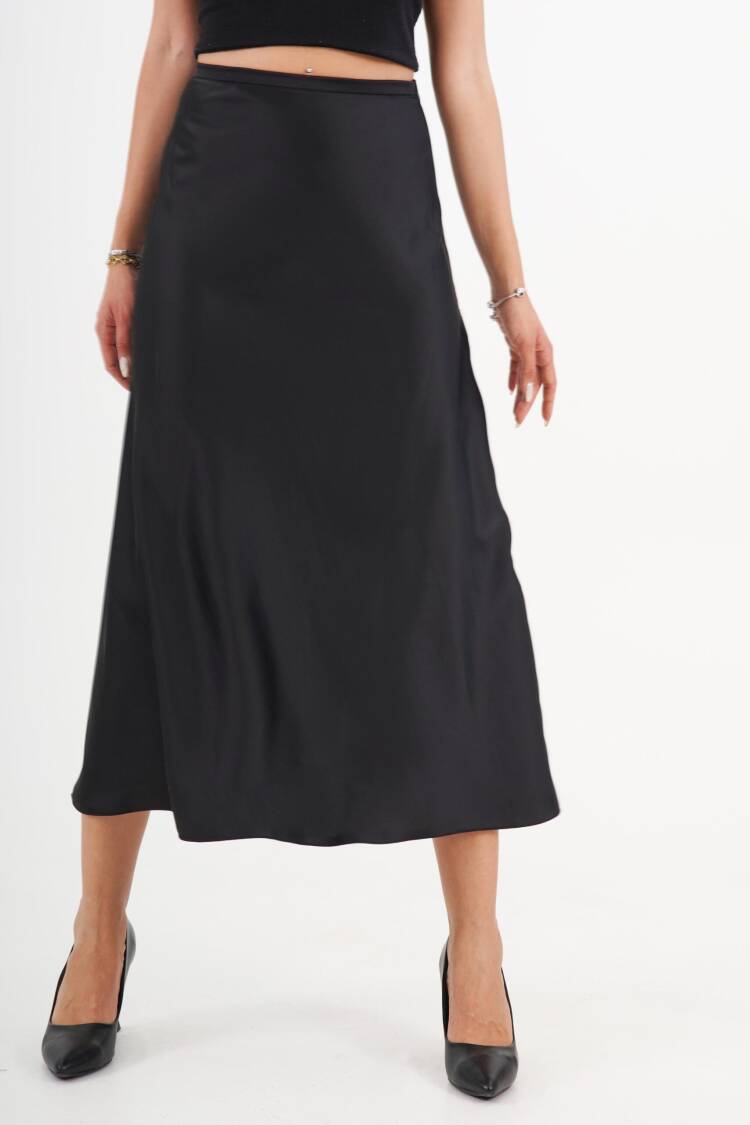 Elegant Midi Slip Skirt
