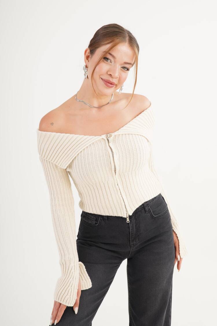 Beige Slim Fit Sexy Casual Elegant Cardigan