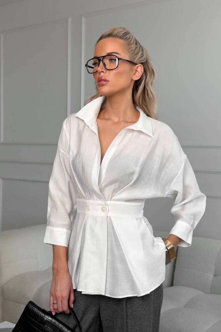 Elegant Formal Casual Shirt With 3/4 Sleeves - Brand: My Jest Fashion - Women & Kids, Baby Clothes Wholesale - Globality Store