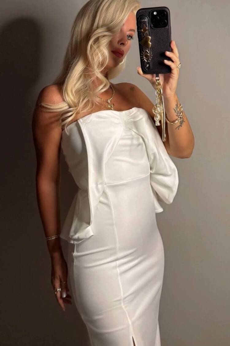 Strapless Sleeveless Bodycon Midi Dress - Brand: My Jest Fashion - Women & Kids, Baby Clothes Wholesale - Globality Store