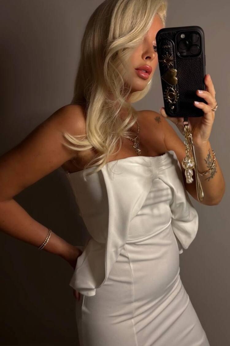 Strapless Sleeveless Bodycon Midi Dress