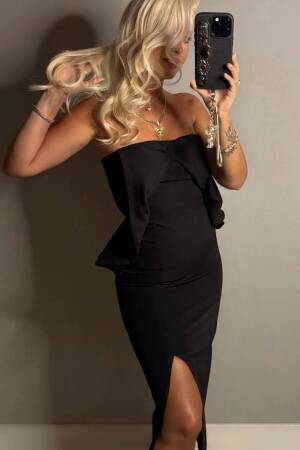 Bodycon Strapless Midi Dress - Brand: My Jest Fashion - Women & Kids, Baby Clothes Wholesale - Globality Store