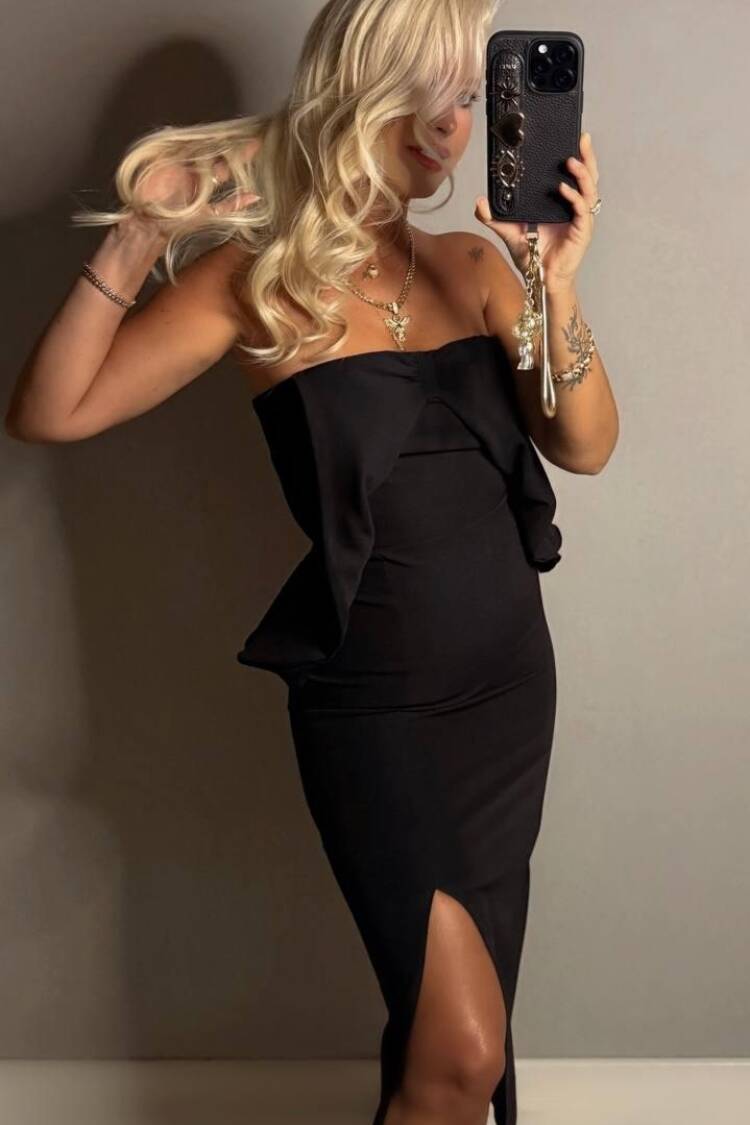 Bodycon Strapless Midi Dress - Brand: My Jest Fashion - Women & Kids, Baby Clothes Wholesale - Globality Store