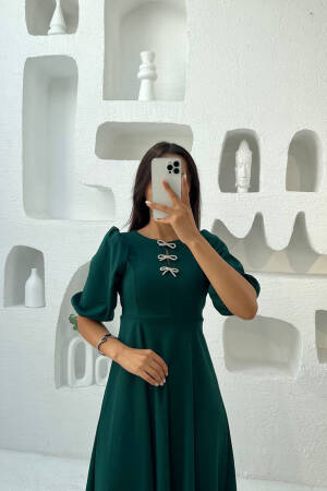 Modest Elegant Midi Fit And Flare Dress - Brand: Mode Roy - Women & Kids, Baby Clothes Wholesale - Globality Store