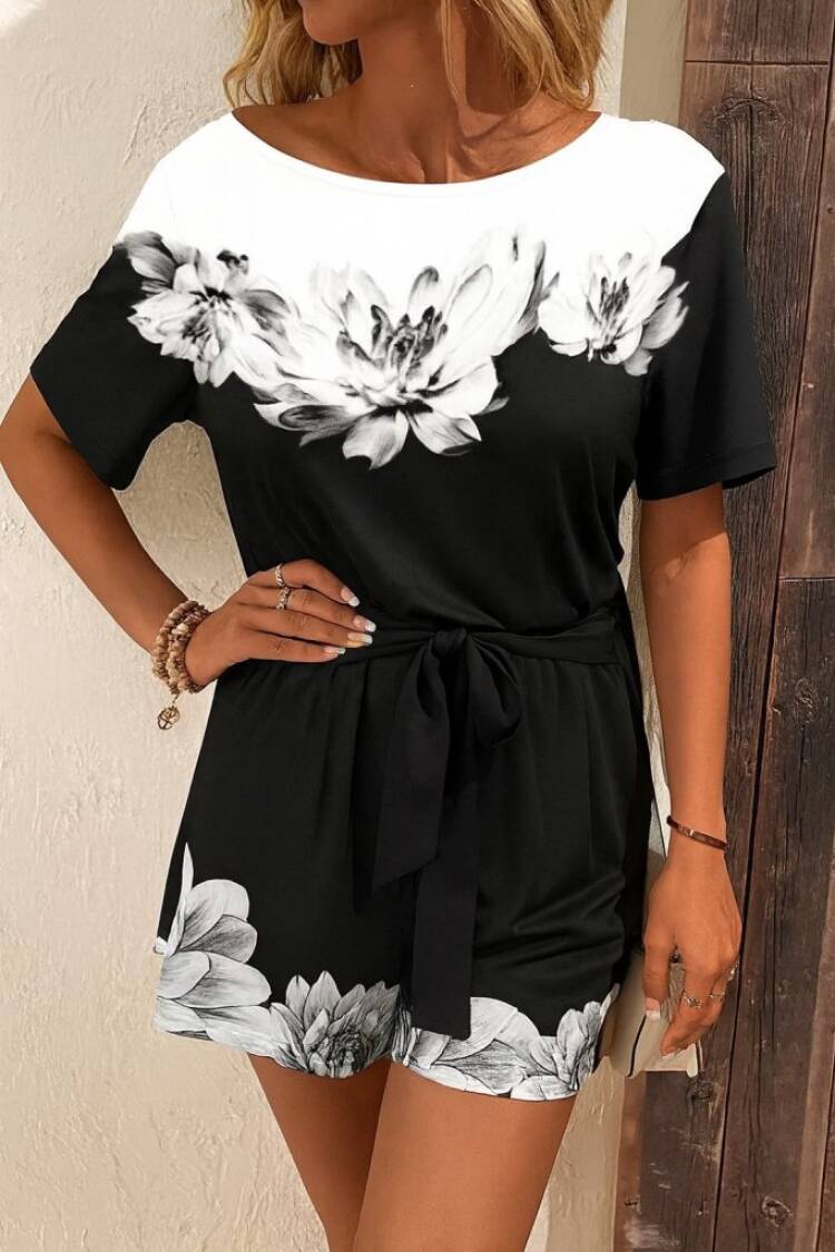 Black Floral Romper Jumpsuit - Brand: Janes - Women & Kids, Baby Clothes Wholesale - Globality Store