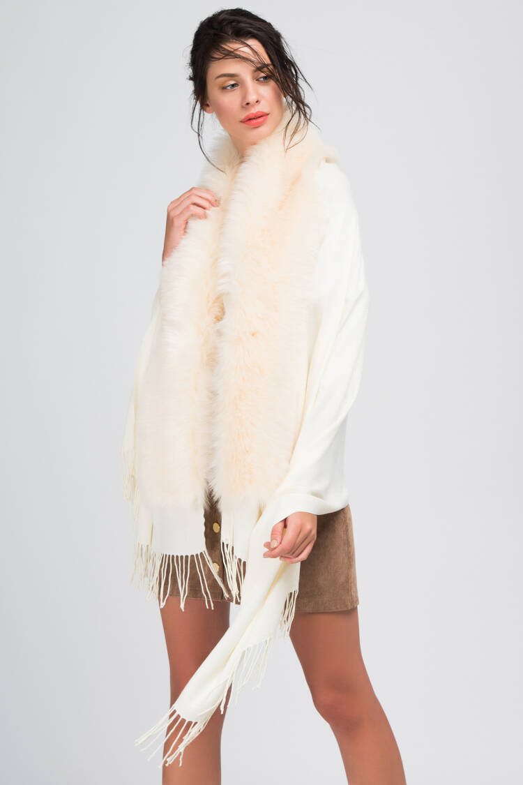 White Elegant Oversized Poncho With Hooded Neck - Brand: Axesoire - Women & Kids, Baby Clothes Wholesale - Globality Store