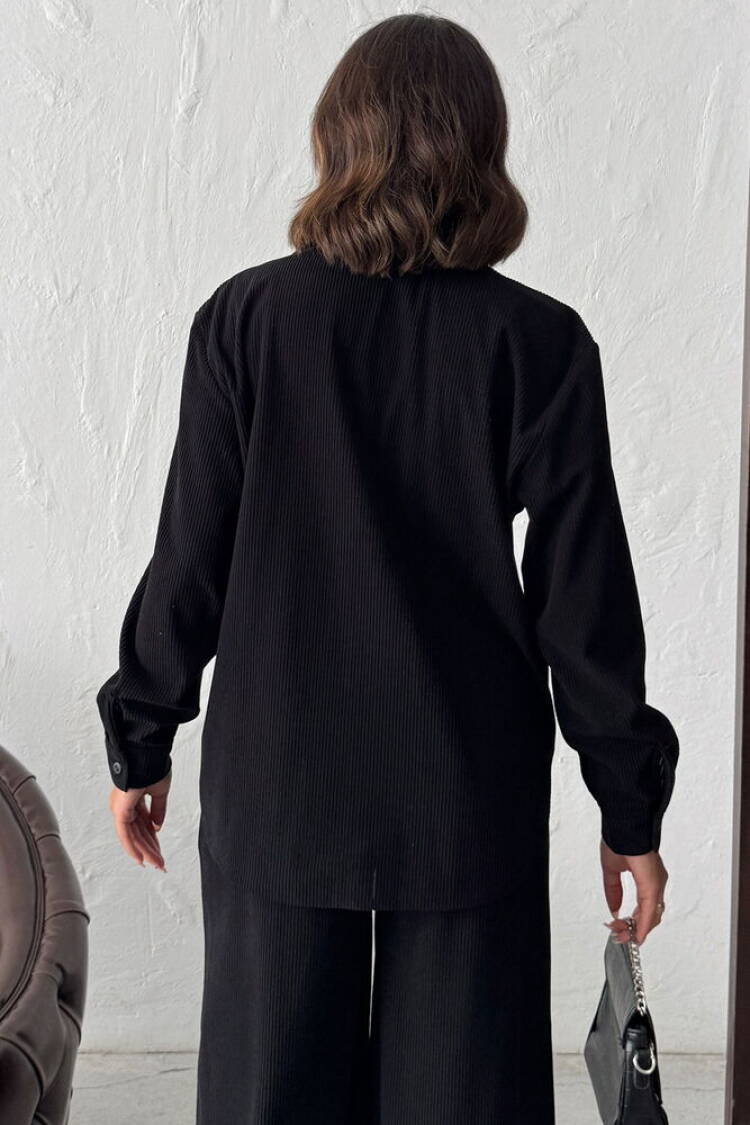 Polo Neck Long Sleeve Shirt