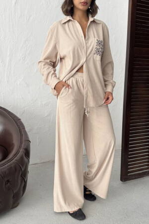 Beige Casual Streetwear Palazzo Pants - Brand: Topshow - Women & Kids, Baby Clothes Wholesale - Globality Store