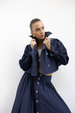 Double-Breasted Crop Coat - Brand: Cream Rouge - Women & Kids, Baby Clothes Wholesale - Globality Store