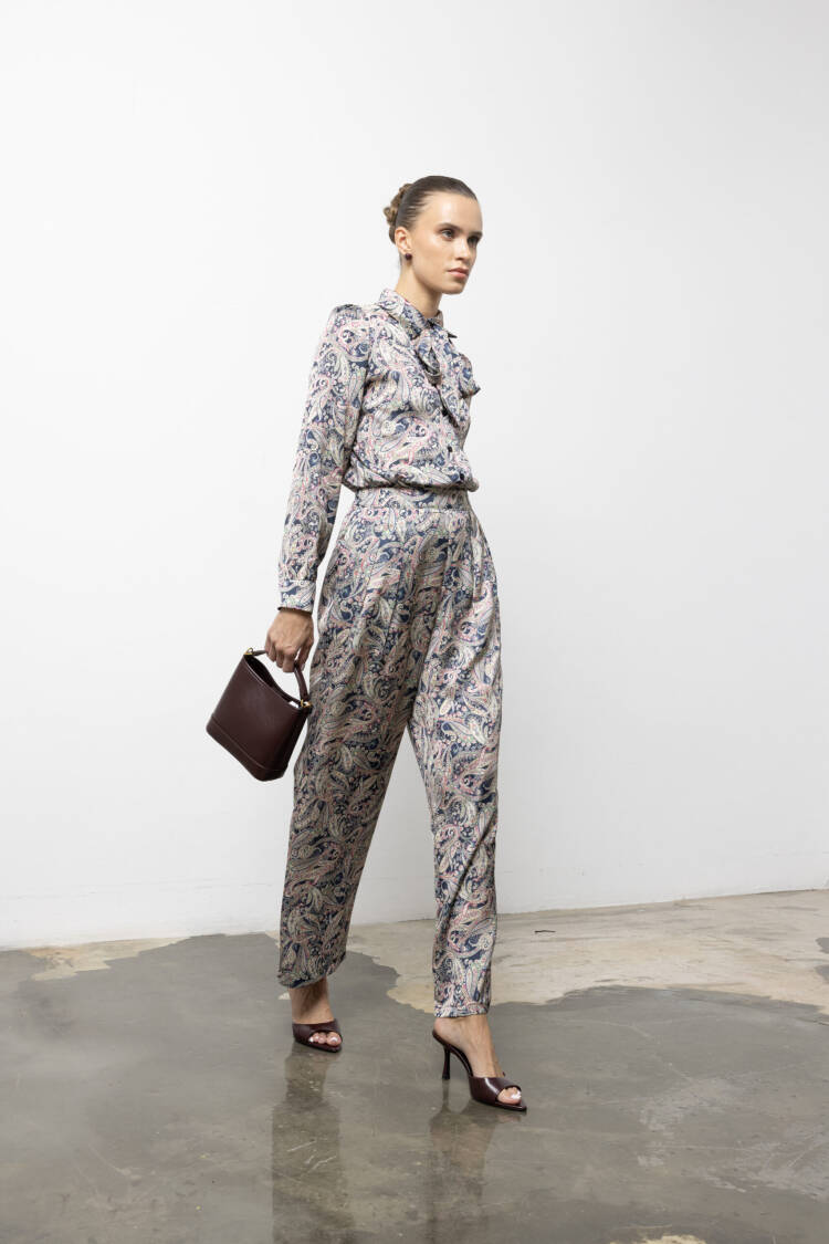 Mix Color Paisley Vintage Formal Shirt