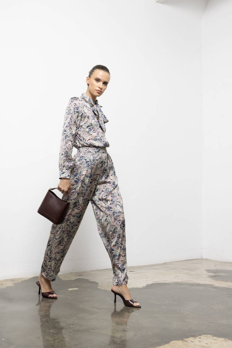 Mix Color Paisley Vintage Formal Shirt