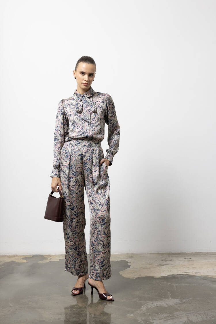 Mix Color Paisley Vintage Formal Shirt