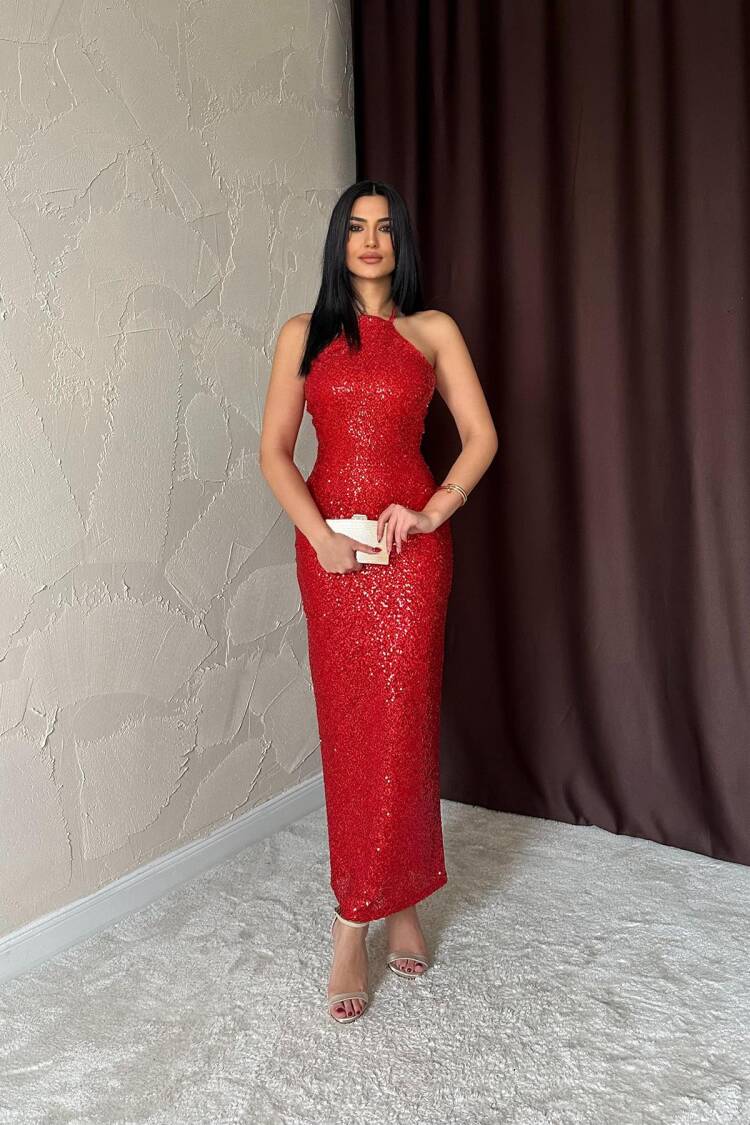 Sequined Glam Sheath Dress