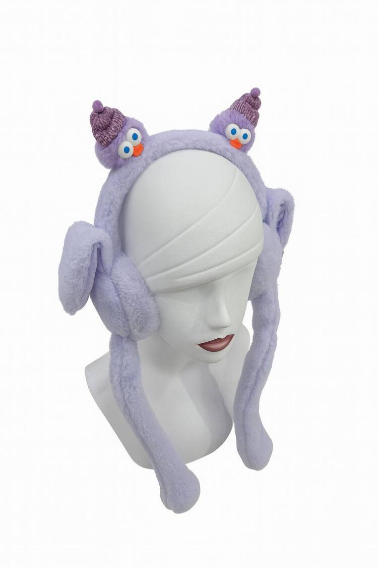 Purple Cute Casual Beret For Winter Parties