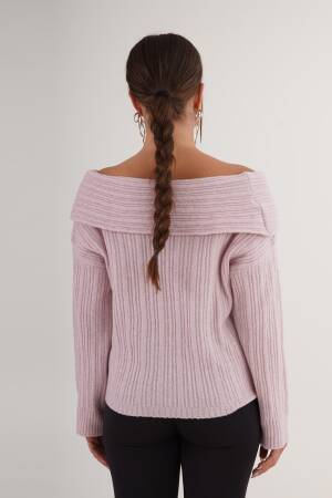 Sweater With Off Shoulder Neck - Casual & Elegant - Brand: Lustrin - Women & Kids, Baby Clothes Wholesale - Globality Store