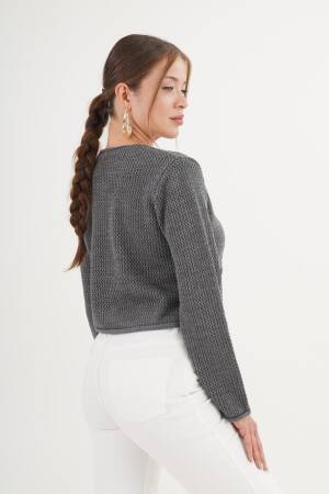 Grey Casual Elegant Cardigan - Brand: Lustrin - Women & Kids, Baby Clothes Wholesale - Globality Store