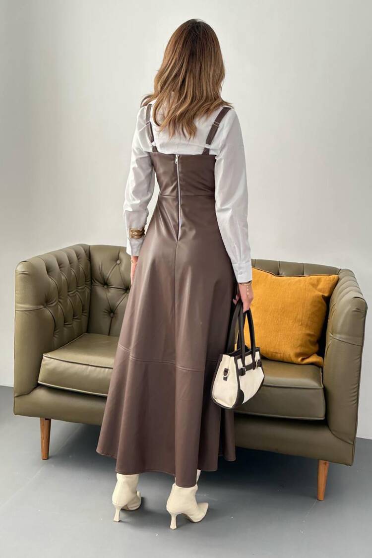 Fit And Flare Maxi Dress With Long Sleeves