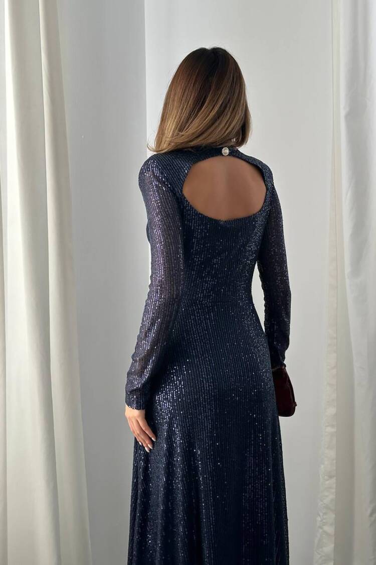 Sequined Fit And Flare Dress