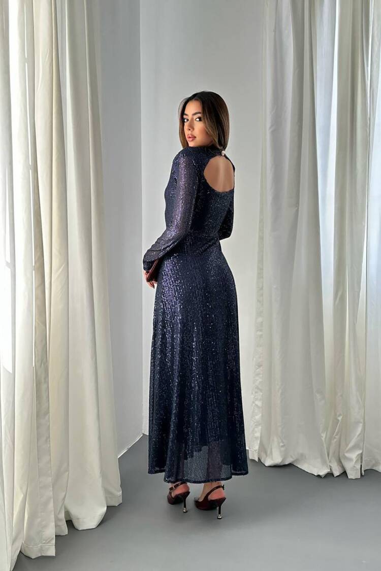 Sequined Fit And Flare Dress