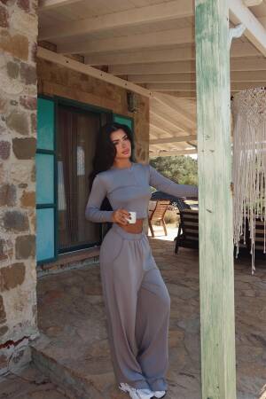 Grey Casual Sport Elegant Suit - Brand: EYYO ATELIER - Women & Kids, Baby Clothes Wholesale - Globality Store