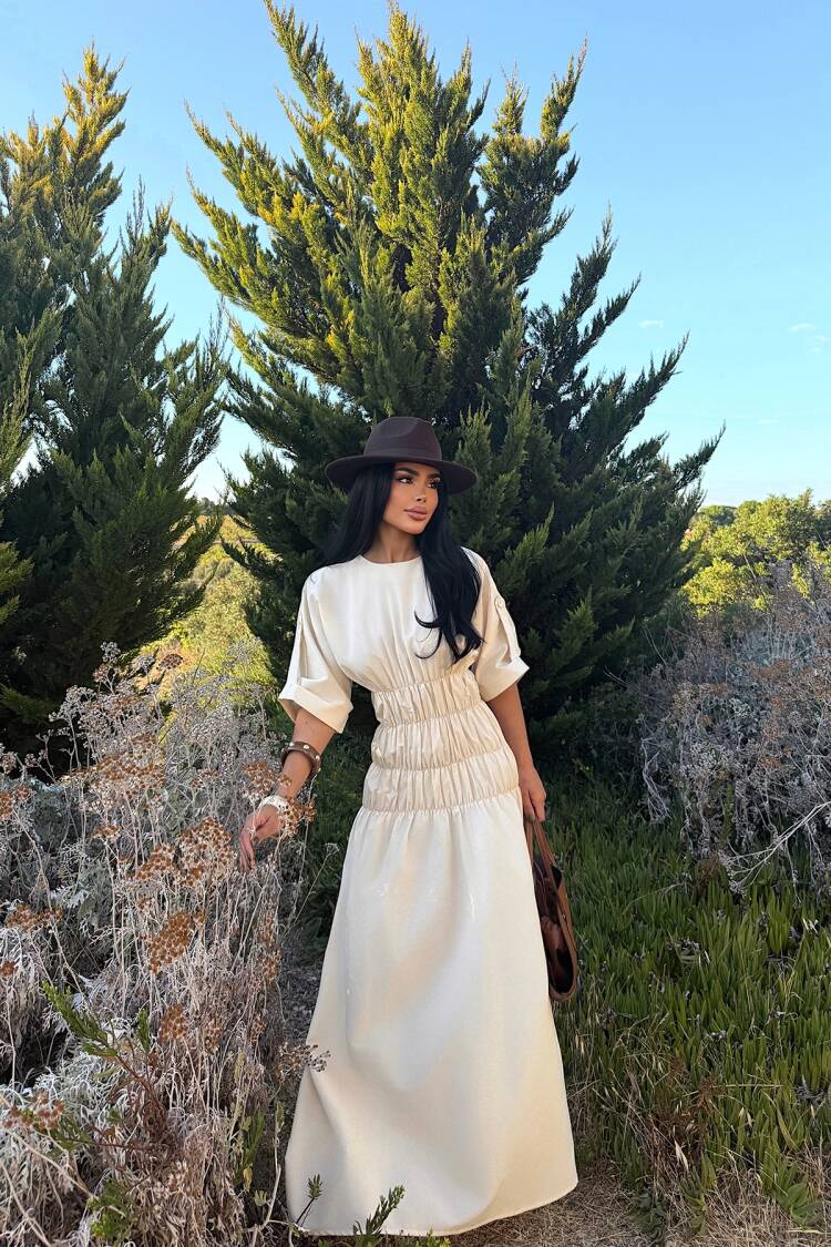 Modest Elegant Floor Length Shift Dress - Brand: EYYO ATELIER - Women & Kids, Baby Clothes Wholesale - Globality Store