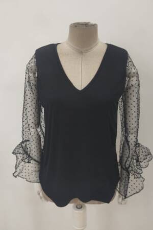 Polka Dot Elegant Ruffle Sleeve Blouse - Brand: Janes - Women & Kids, Baby Clothes Wholesale - Globality Store