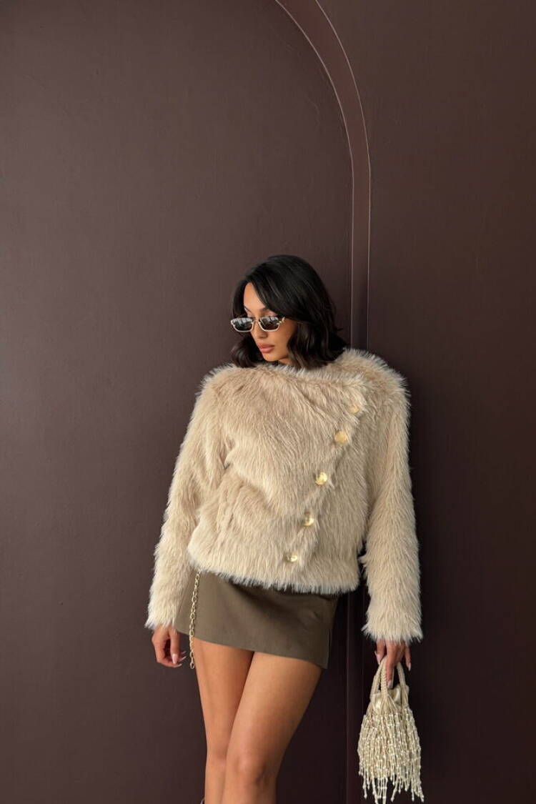 Beige Fur Jacket
