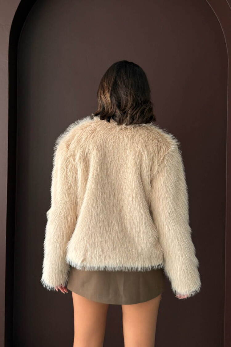 Beige Fur Jacket