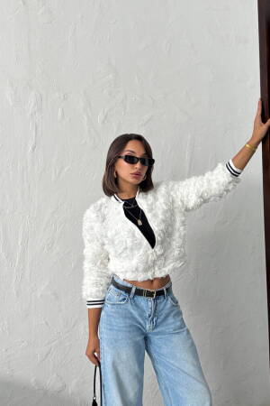 White Bomber Jacket - Brand: Topshow - Women & Kids, Baby Clothes Wholesale - Globality Store