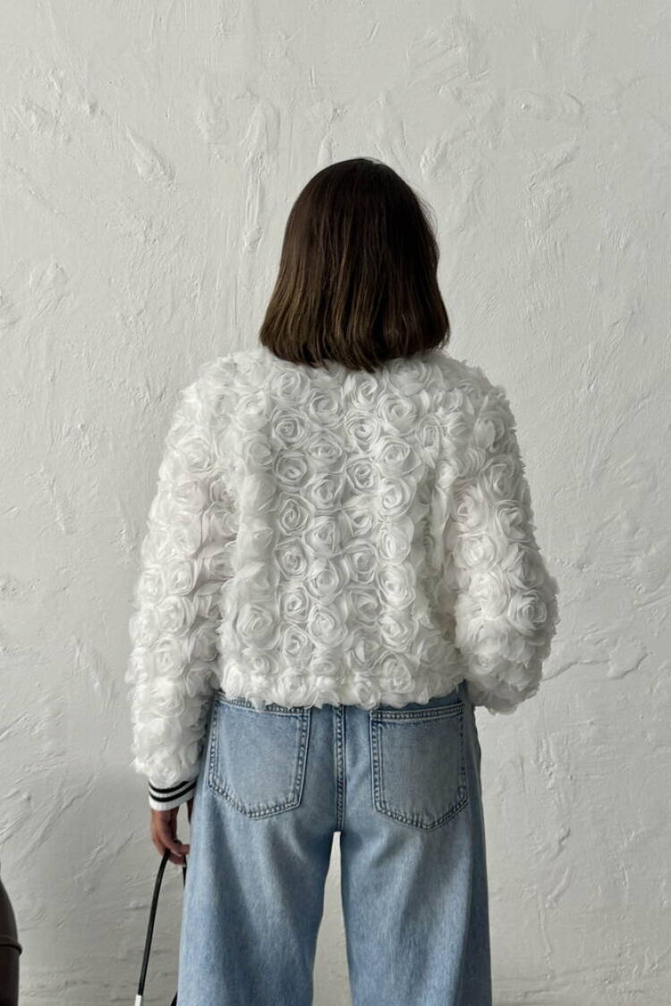 White Bomber Jacket