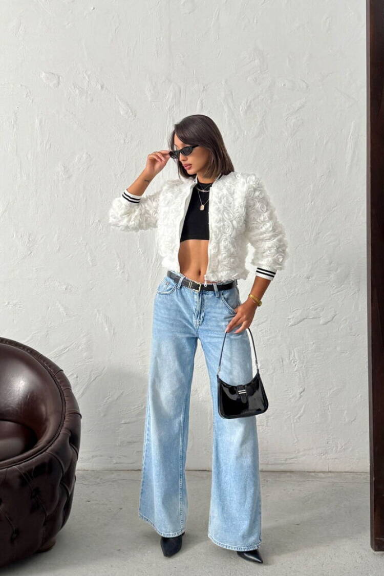 White Bomber Jacket