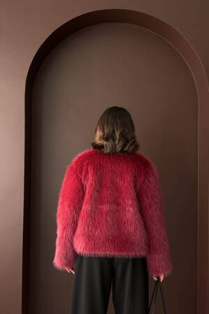 Fur Elegant Buttoned Long Sleeve Jacket - Brand: Topshow - Women & Kids, Baby Clothes Wholesale - Globality Store