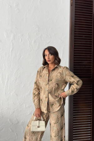 Beige Casual Ethnic Floral Shirt - Brand: Topshow - Women & Kids, Baby Clothes Wholesale - Globality Store