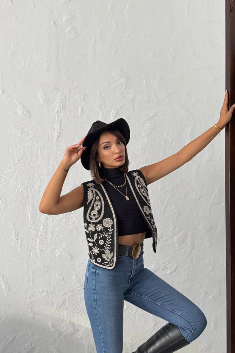 Floral Boho Vest