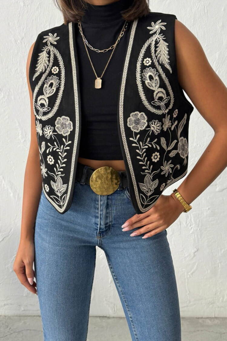 Floral Boho Vest