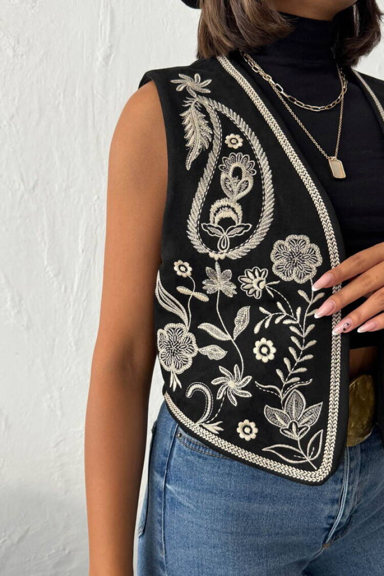 Floral Boho Vest