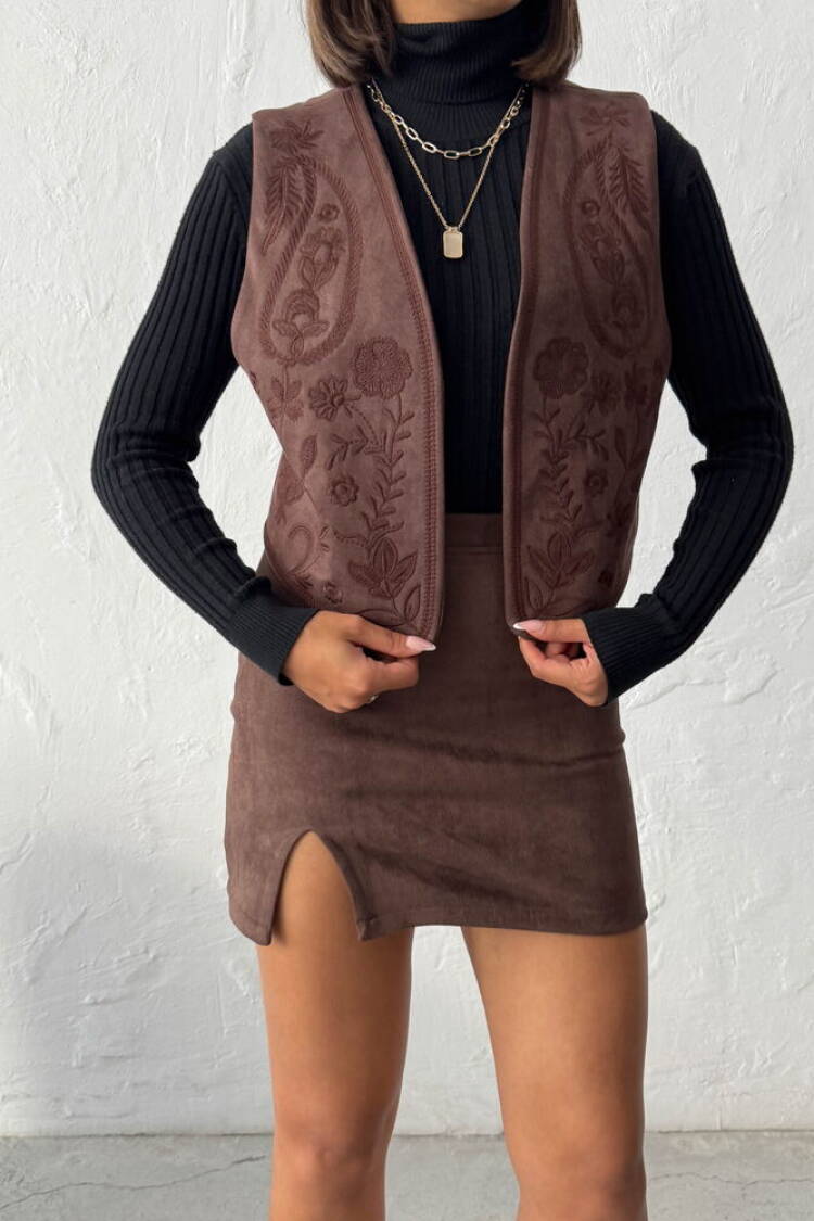 Boho Retro Paisley Floral Vest
