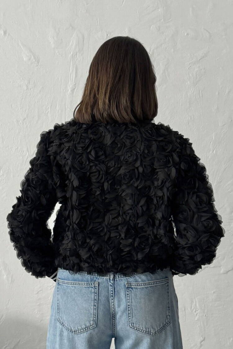 Bomber Jacket With Floral Pattern