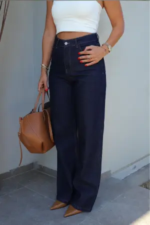 Navy Blue Palazzo Pants - Brand: Cream Rouge - Women & Kids, Baby Clothes Wholesale - Globality Store