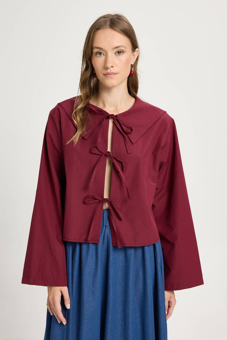 Blouse - Elegant Regular Fit With Long Sleeves