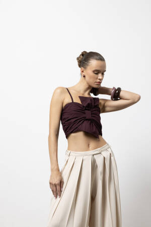 Sexy Slim Fit Sleeveless Crop Top - Brand: Cream Rouge - Women & Kids, Baby Clothes Wholesale - Globality Store