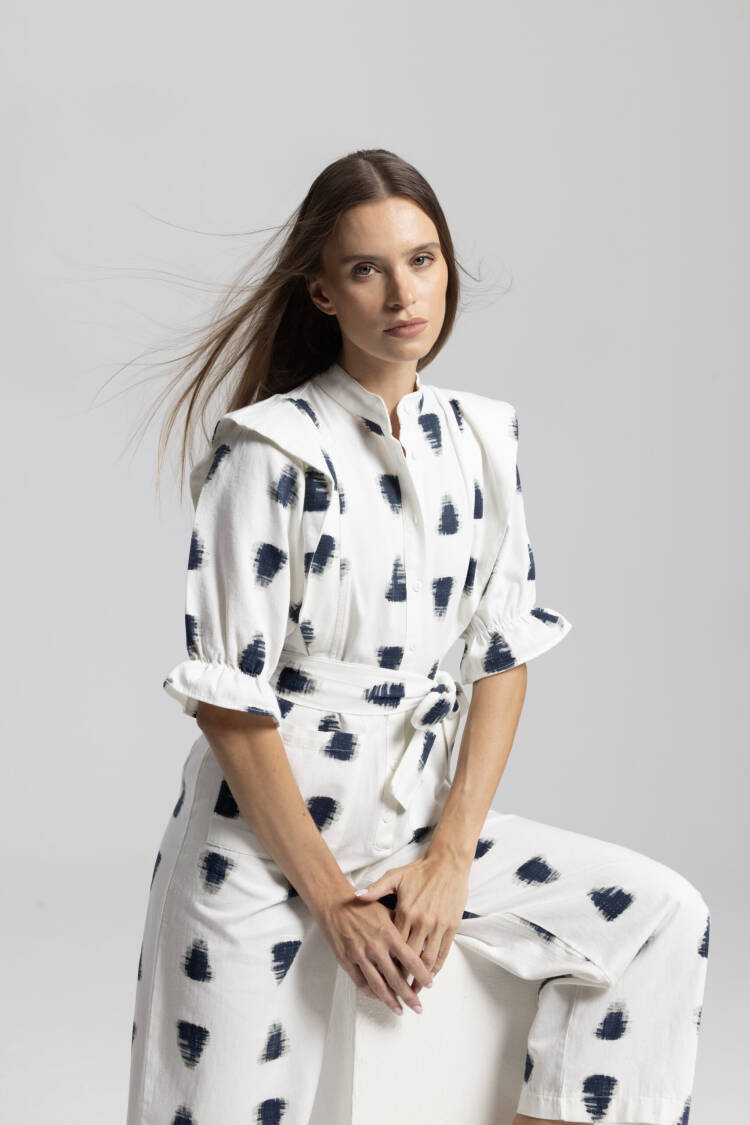White Casual Elegant Streetwear Jumpsuit - Brand: Cream Rouge - Women & Kids, Baby Clothes Wholesale - Globality Store