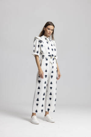 White Casual Elegant Streetwear Jumpsuit - Brand: Cream Rouge - Women & Kids, Baby Clothes Wholesale - Globality Store