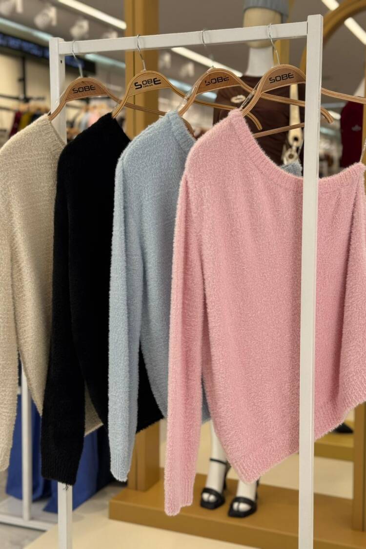 White Oversized Fit Sweater With One Shoulder Neck