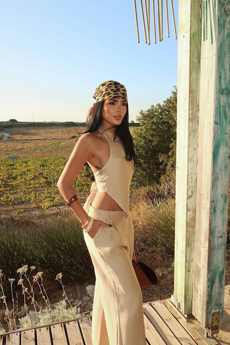 Elegant Boho Wide Leg Palazzo Set