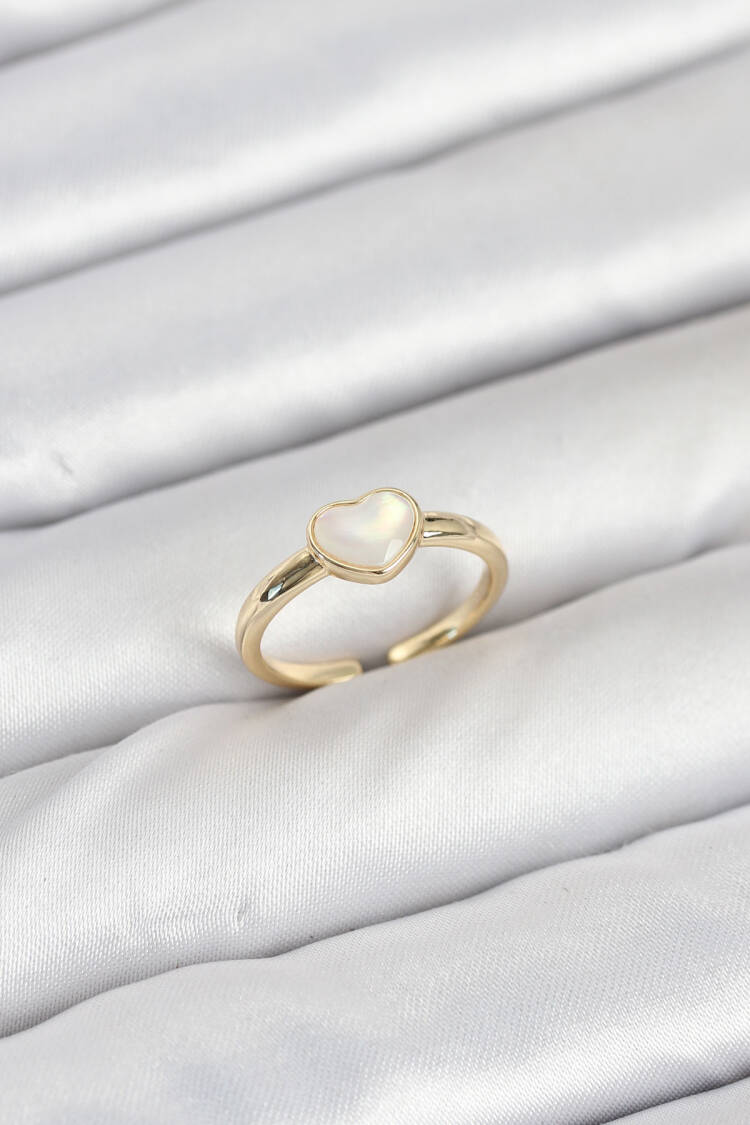 Brass Gold Color Heart Women's Ring - Brand: Ebijuteri - Women & Kids, Baby Clothes Wholesale - Globality Store