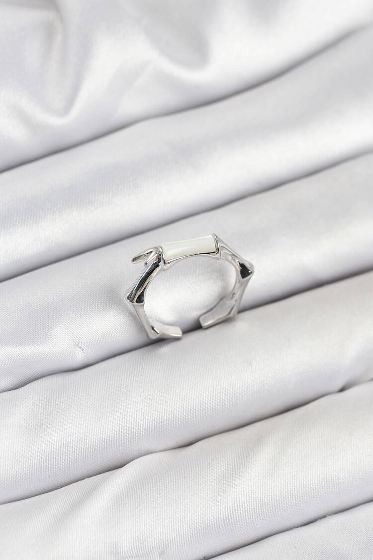 Brass Silver Color Bone Model Women Ring - Brand: Ebijuteri - Women & Kids, Baby Clothes Wholesale - Globality Store